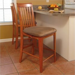 Atlantic Furniture Montreal Pub Chair in Caramel Latte (Set of 2)