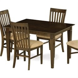 Atlantic Furniture Deco Dining Table in Antique Walnut