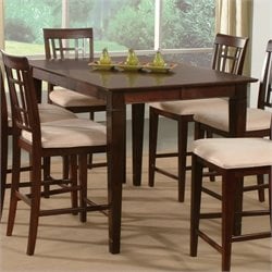 Atlantic Furniture Deco Counter Height Pub Table in Antique Walnut