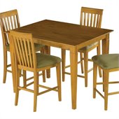 Atlantic Furniture Deco Counter Height Pub Table in Caramel Latte