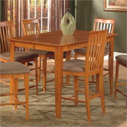 Atlantic Furniture Montreal Counter Height Pub Table in Caramel Latte