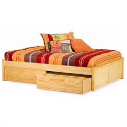 Atlantic Furniture Concord Flat Panel Daybed in Natural Maple