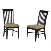Atlantic Furniture Montreal Cappuccino Fabric Side Chair (Set of 2)