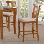 Atlantic Furniture Venetian Oatmeal Fabric Pub Chair (Set of 2)