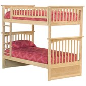 Atlantic Furniture Columbia Twin over Twin Bunk Bed in Natural Maple