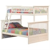 Atlantic Furniture Columbia Twin over Full Bunk Bed in White