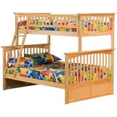 Atlantic Furniture Columbia Twin over Full Bunk Bed in Natural Maple