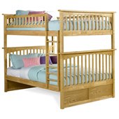 Atlantic Furniture Columbia Full over Full Bunk Bed in Natural Maple