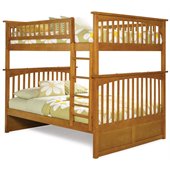 Atlantic Furniture Columbia Full over Full Bunk Bed in Caramel Latte
