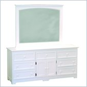 Atlantic Furniture Manhattan Dresser and Mirror Set in White