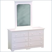 Atlantic Furniture Windsor Dresser and Mirror Set in White