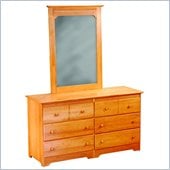 Atlantic Furniture Windsor Dresser and Mirror Set in Maple