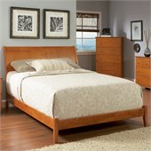 Atlantic Furniture Bordeaux Platform Bed with Open Footrail in Caramel Latte