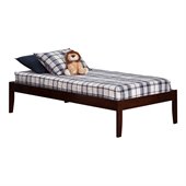 Atlantic Furniture Concord Bed with Open Foot Rail in Walnut Finish