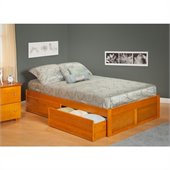 Atlantic Furniture Concord Bed with Drawers in Caramel Latte
