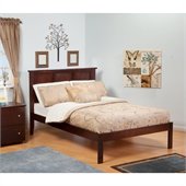 Atlantic Furniture Madison Bed with Open Foot Rail in Antique Walnut