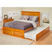 Atlantic Furniture Madison Bed with Trundle in Antique Walnut