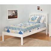 Atlantic Furniture Mission Bed with Open Foot Rail in White