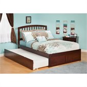 Atlantic Furniture Richmond Bed with Urban Trundle in Antique Walnut
