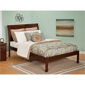 Atlantic Furniture Portland Bed with Open Foot Rail in Antique Walnut