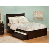 Atlantic Furniture Bed with Drawers in Espresso