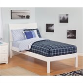 Atlantic Furniture Soho Bed with Open Foot Rail in White