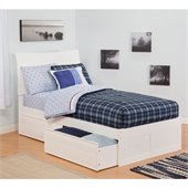 Atlantic Furniture Soho Bed with Drawers in White