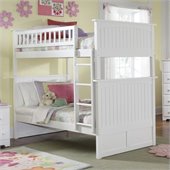 Atlantic Furniture Nantucket Bunk Bed in White Finish