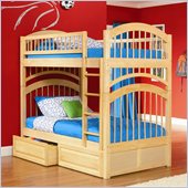 Atlantic Furniture Windsor Bunk Bed Twin Over Twin in Natural Maple