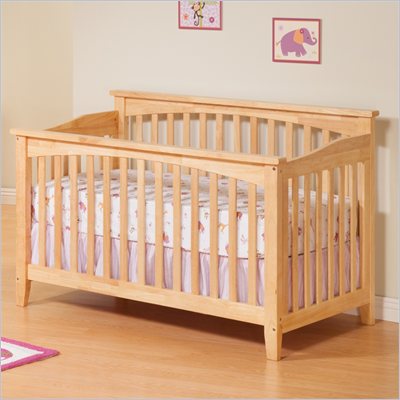 Atlantic Furniture Columbia Convertible Crib in Natural Maple Finish