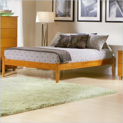 Atlantic Furniture Concord Wood Platform Bed with Open Footrail 3 Piece Bedroom Set