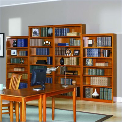 Atlantic Furniture Wall Bookcase in Caramel Latte