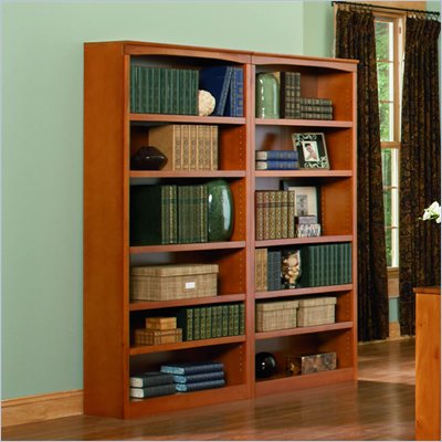 Atlantic Furniture 72 Inch Wall Bookcase in Caramel Latte