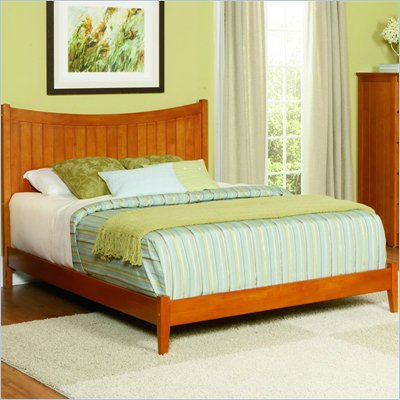 Atlantic Furniture Manhattan Wood Platform Bed with Open Footrail 3 Piece Bedroom Set