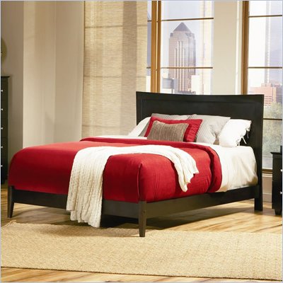 Atlantic Furniture Miami Wood Platform Bed with Open Footrail 3 Piece Bedroom Set