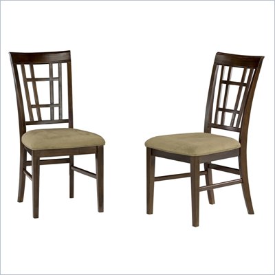 Atlantic Furniture Montego Bay Side Chair in Antique Walnut (Set of 2)