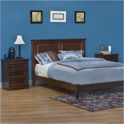 Atlantic Furniture Monterey Platform Bed with Open Footrail 2 Piece Bedroom Set
