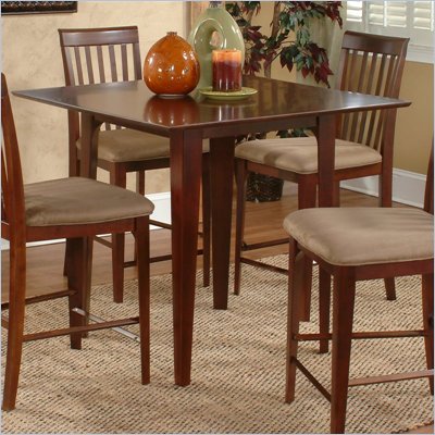 Atlantic Furniture Montreal Counter Height Pub Table in Antique Walnut