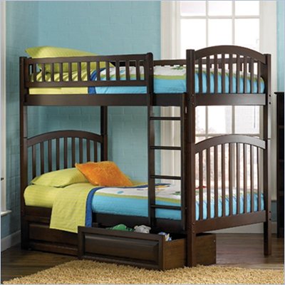Atlantic Furniture Richmond 3 Piece Bunk Bed Complete Bedroom Set