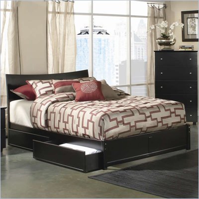 Atlantic Furniture Studio Soho Platform Bed with Flat Panel Footboard in Espresso