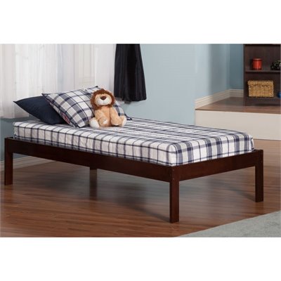 Atlantic Furniture Concord Bed with Open Foot Rail in Walnut Finish