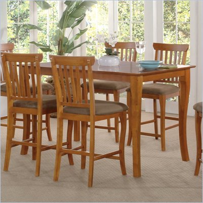 Atlantic Furniture Venetian Counter Height Pub Table in Caramel Latte