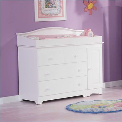 Atlantic Furniture Windsor 3 Drawer Changing Table in White