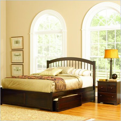 Furniture Windsor on Atlantic Furniture Windsor Platform Bed With Flat Panel Footboard And