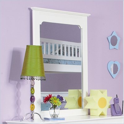 Atlantic Furniture Windsor Portrait Mirror in White