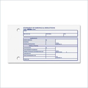 Rediform Statement of Earnings/Deductions Forms