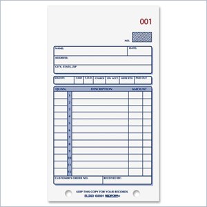 Rediform Sales Book Form