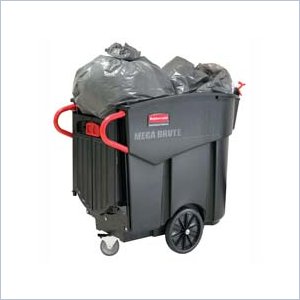 Rubbermaid Mega BRUTE Mobile Waste Collector RUB9W7200BK