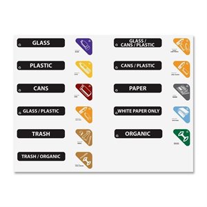 Rubbermaid Recycle Label Kit