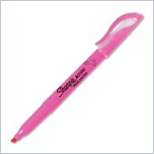Sanford Pink Ribbon Pocket-Style Highlighter